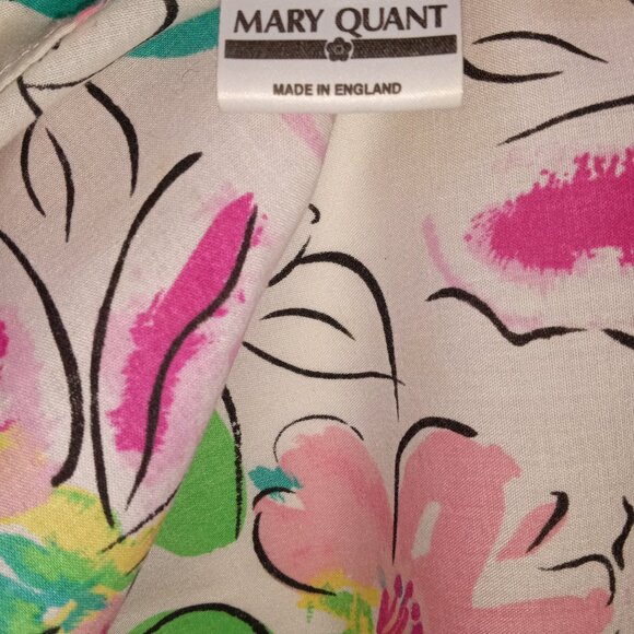 Vintage MARY QUANT London Mod Floral Print Sarong Cotton/Poly Blend - Picture 5 of 6